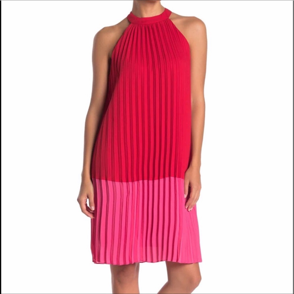 One One Six Color block  pleated Mini Dress